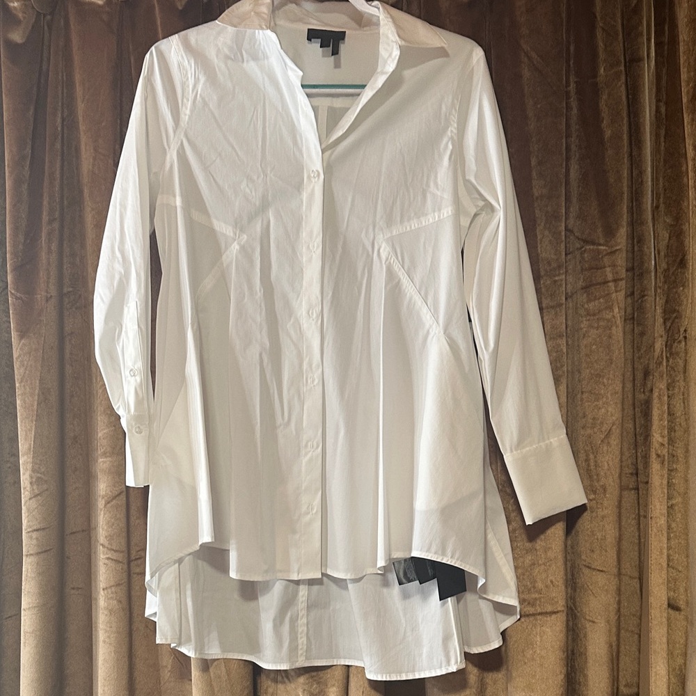 Donna Karan Crisp White Long Sleeve Shirt